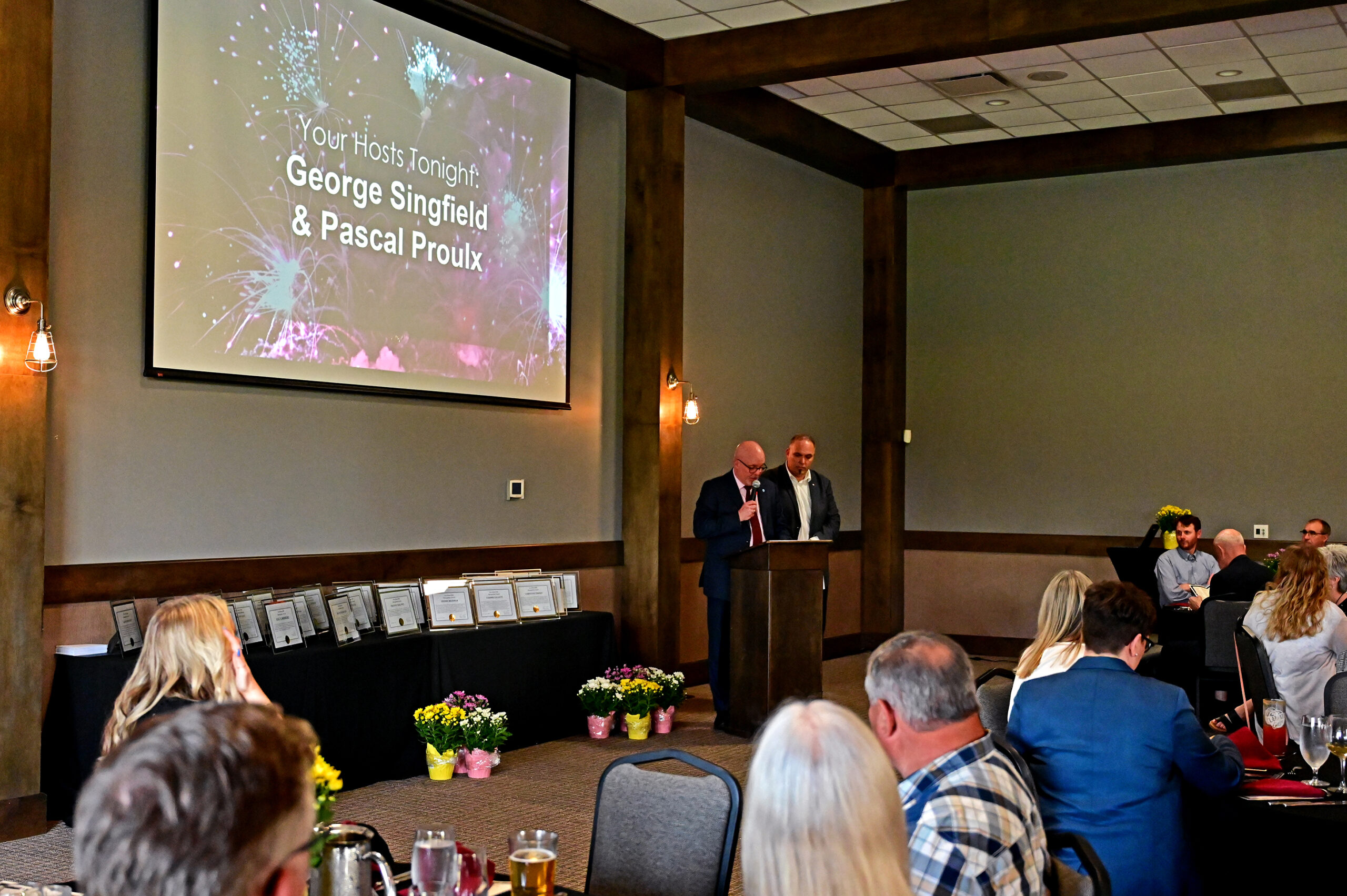 The hosts, DG George Singfield and ADG Pascal Proulx welcoming everyone at their podium
