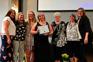 Winners accepting their awards