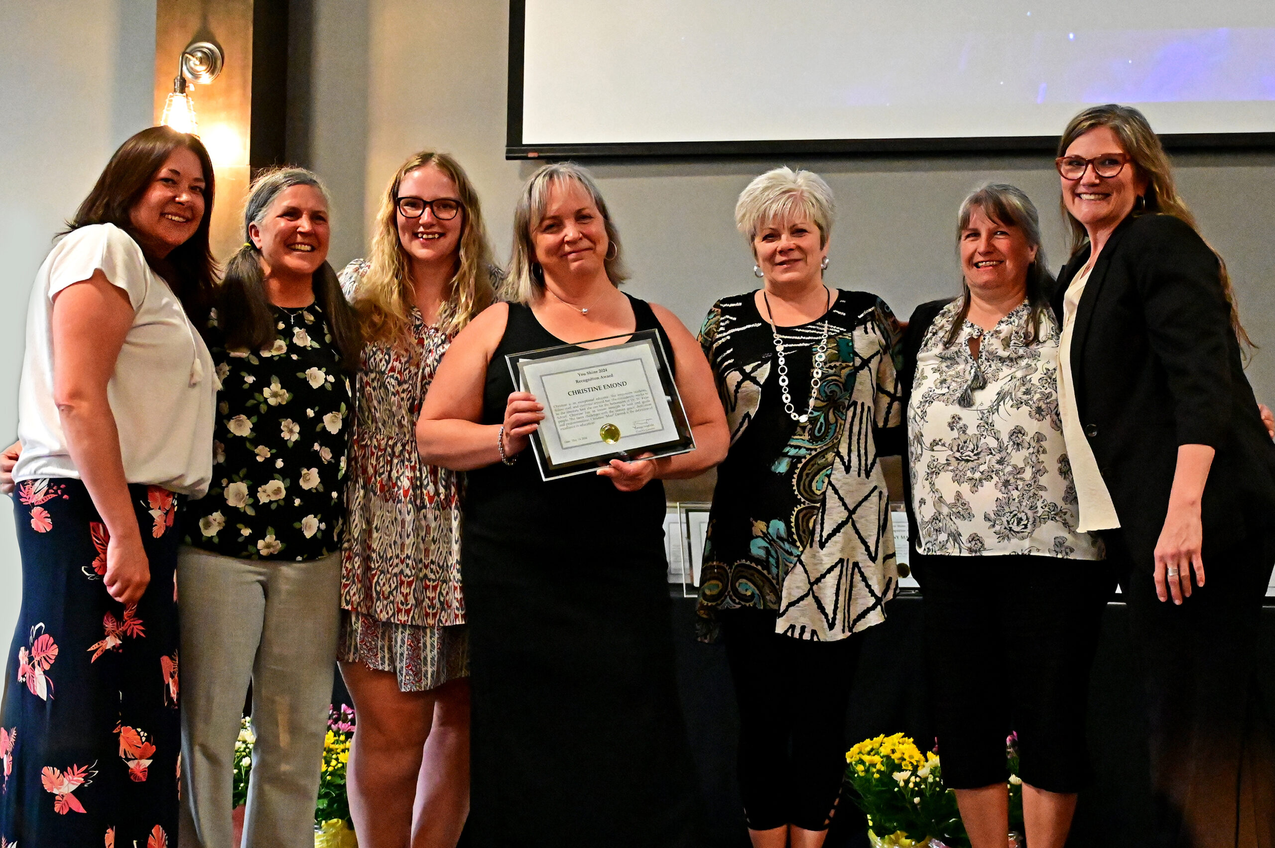 Winners accepting their awards