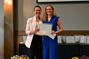 Winners accepting their awards