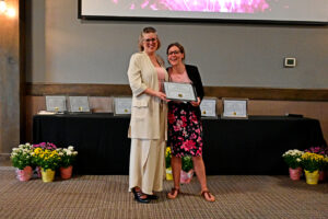 Winners accepting their awards