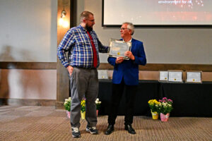 Winners accepting their awards