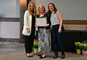 Winners accepting their awards