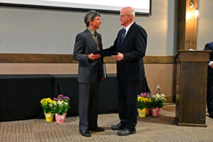 Winners accepting their awards