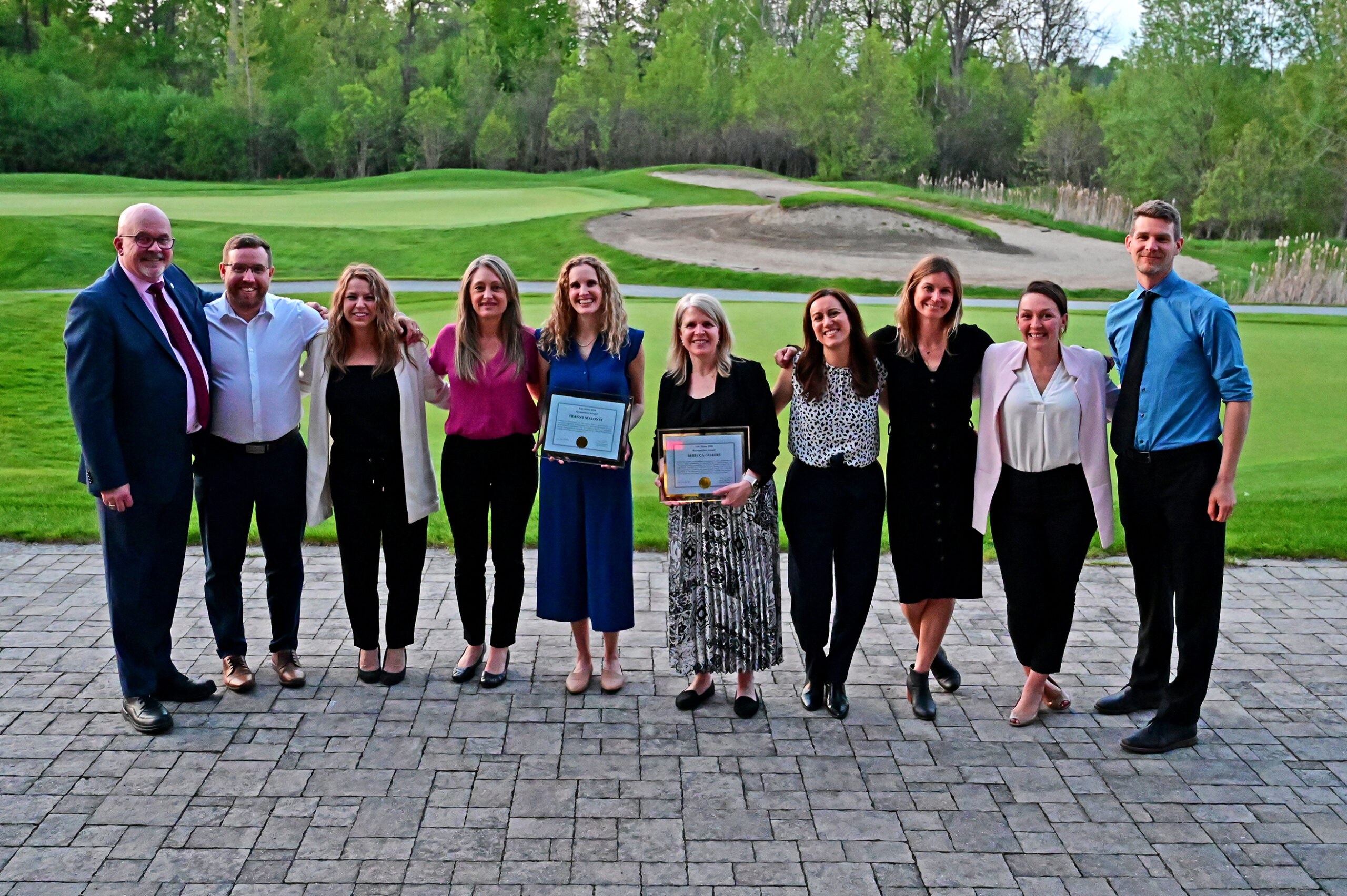 Photobooth style photos of the winners with their nominators