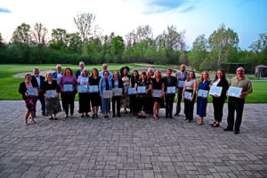 Photobooth style photos of the winners with their nominators