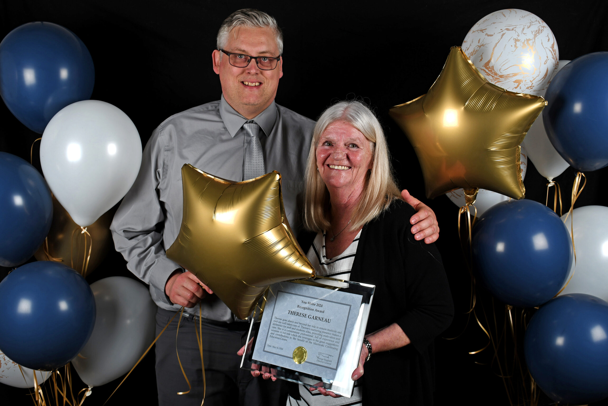 Photobooth style photos of the winners with their nominators