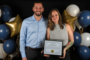 Photobooth style photos of the winners with their nominators