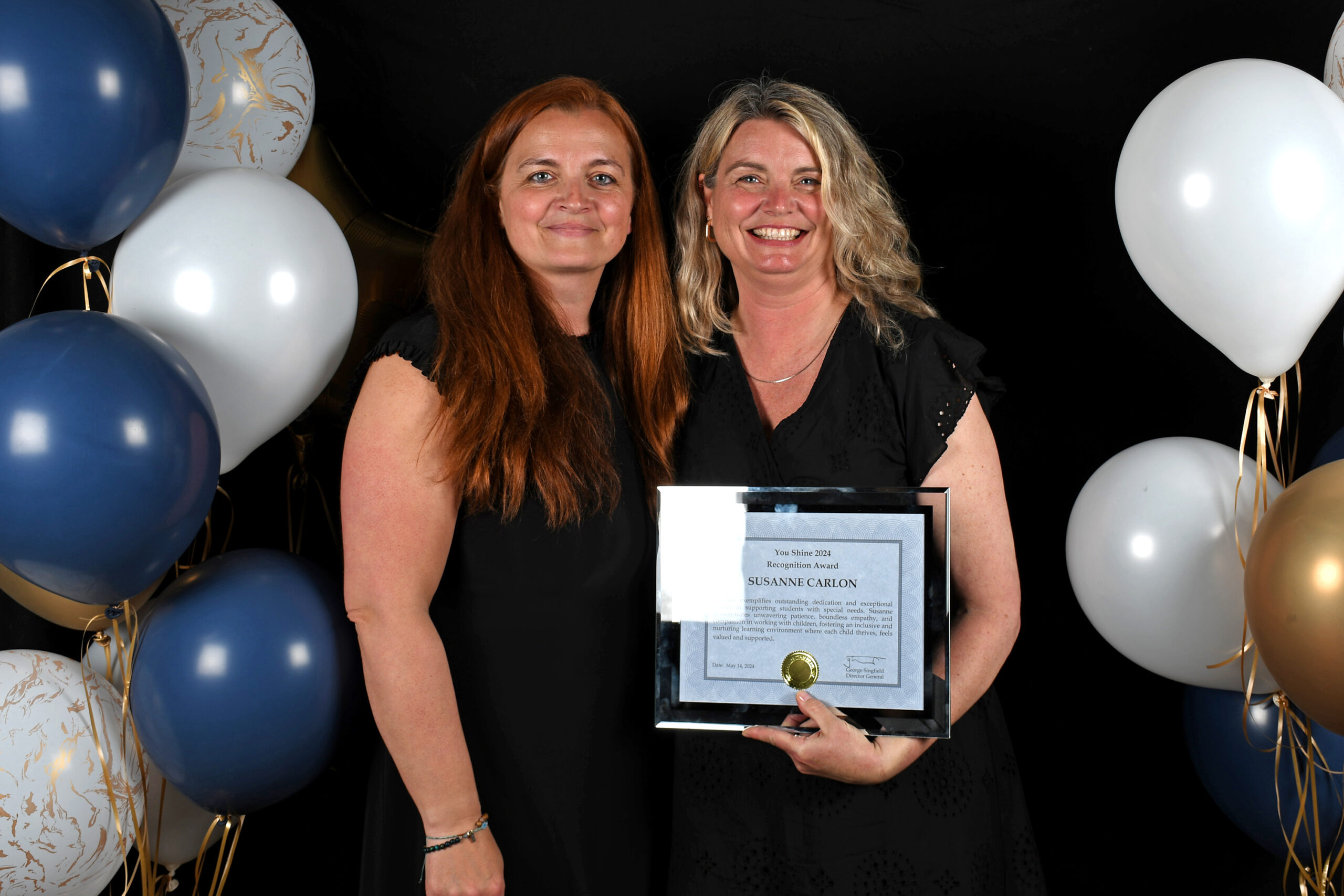 Photobooth style photos of the winners with their nominators