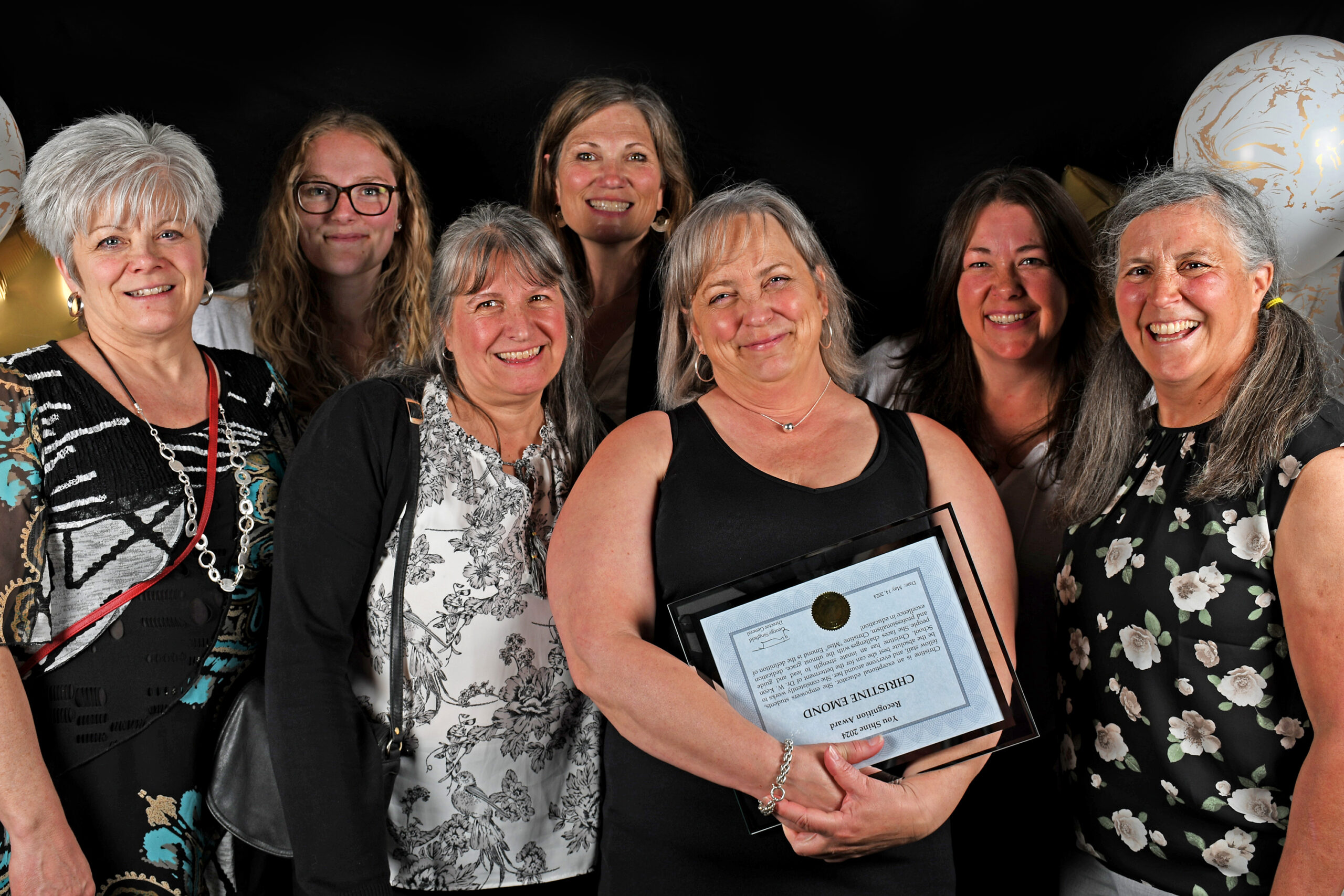 Photobooth style photos of the winners with their nominators