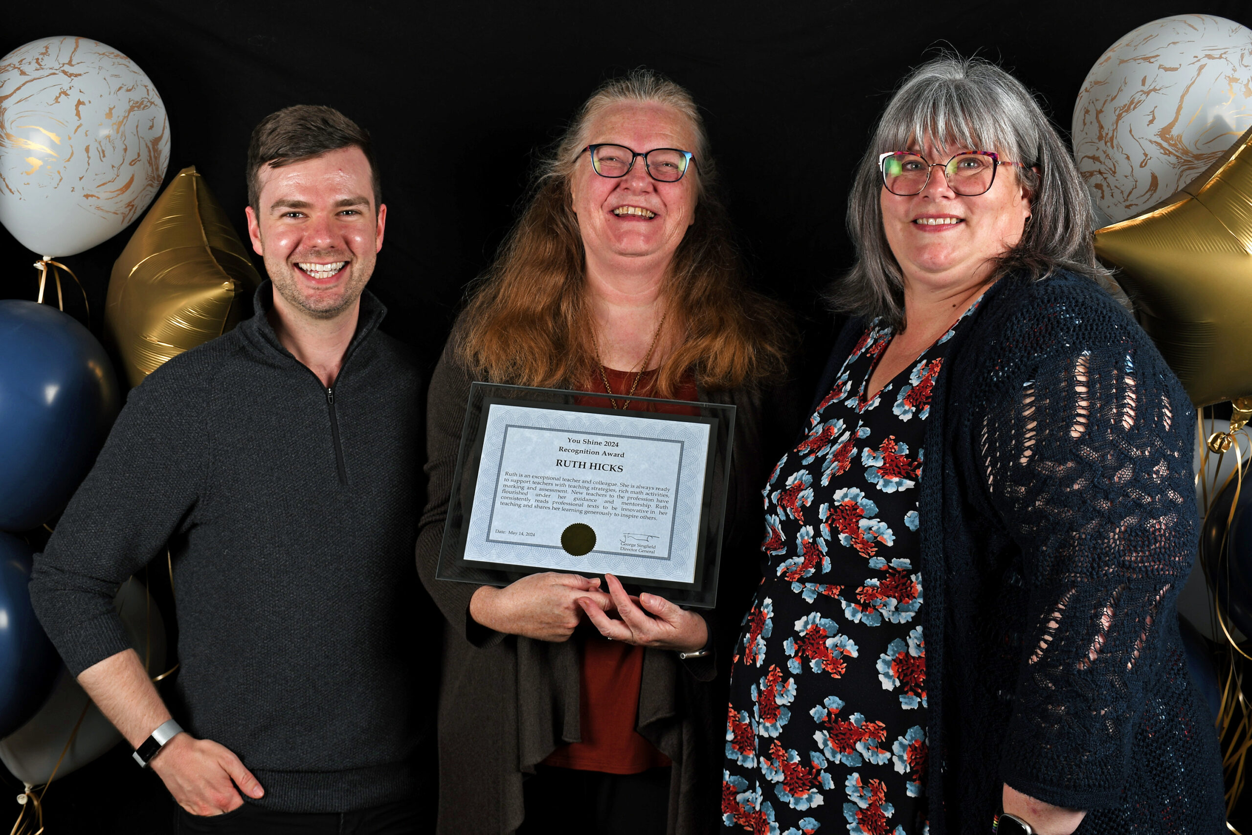 Photobooth style photos of the winners with their nominators