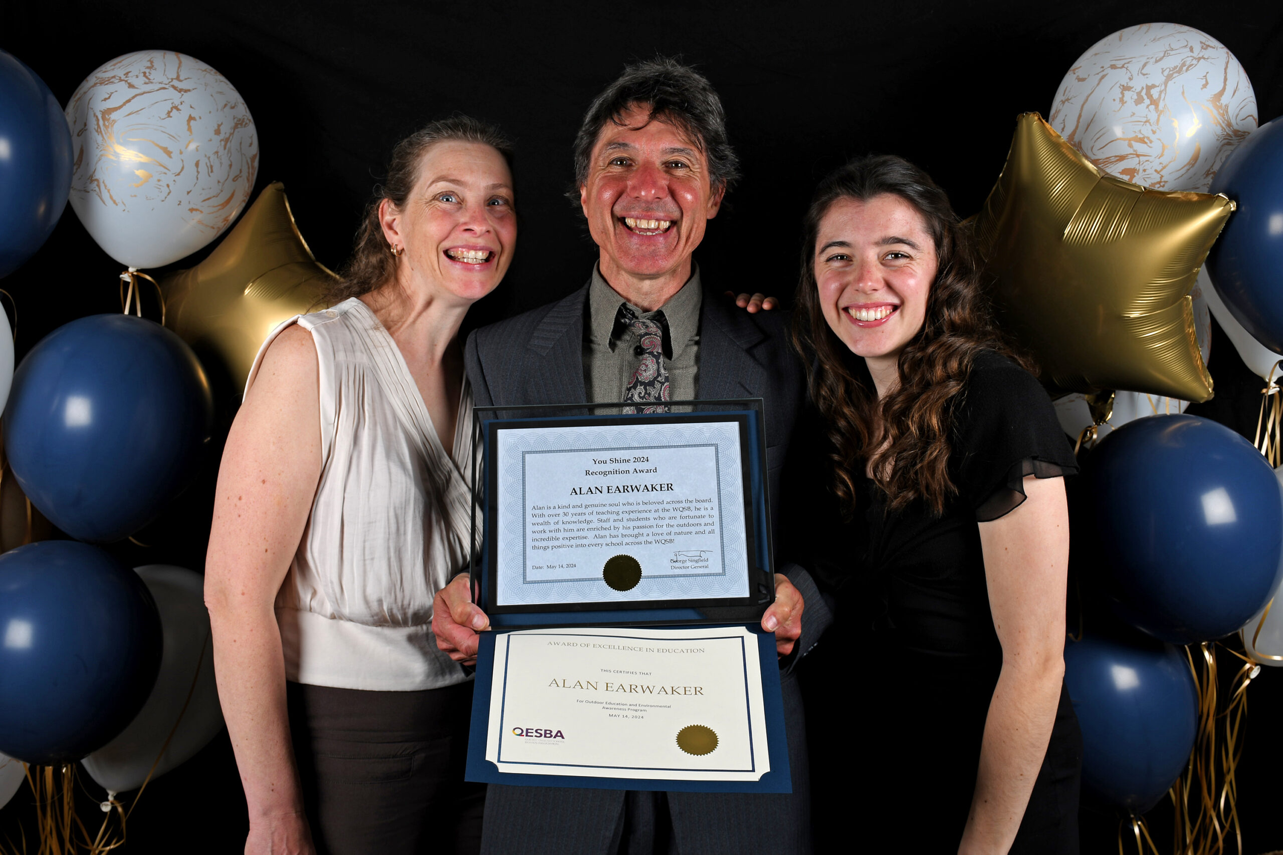 Photobooth style photos of the winners with their nominators