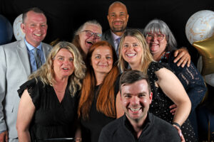 Photobooth style photos of the winners with their nominators