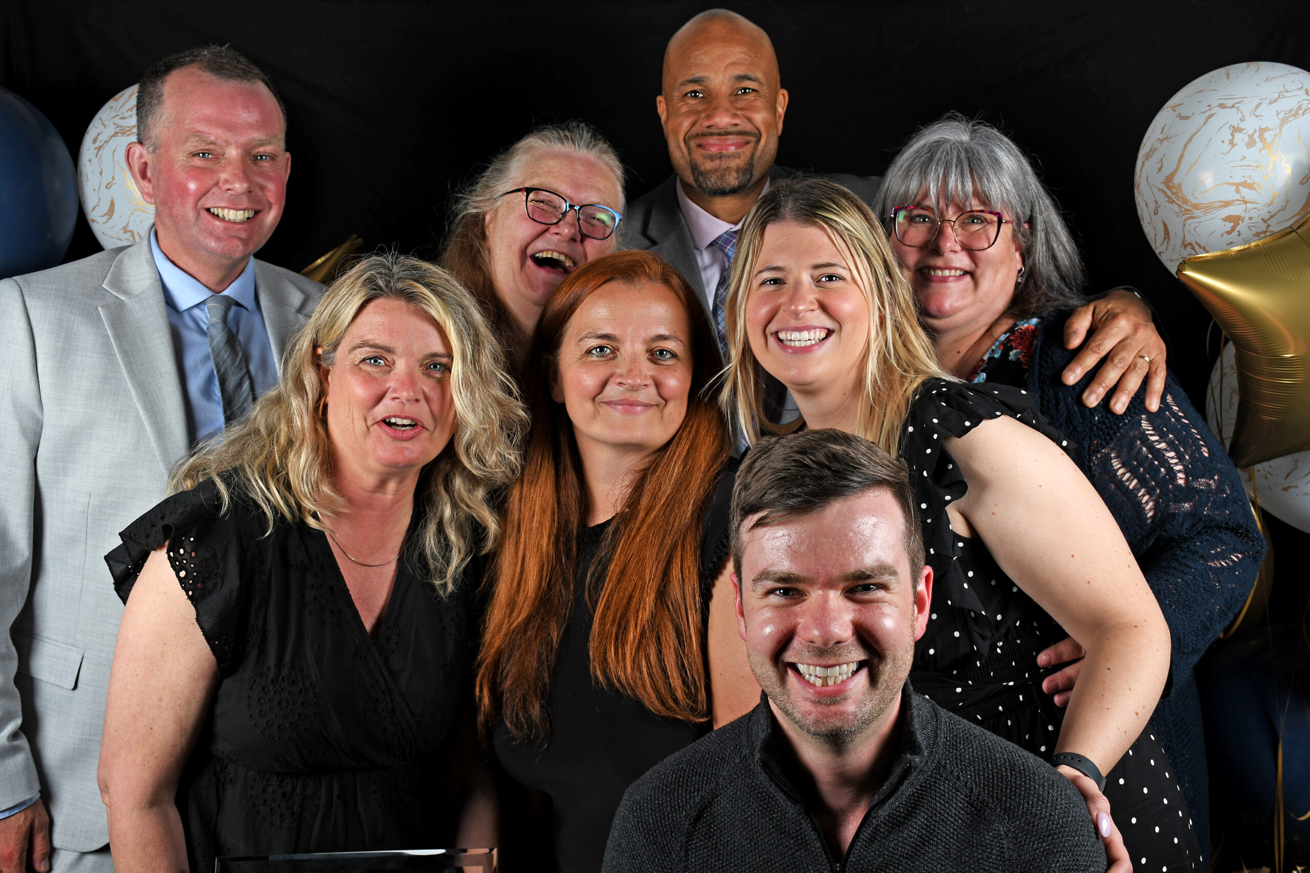 Photobooth style photos of the winners with their nominators