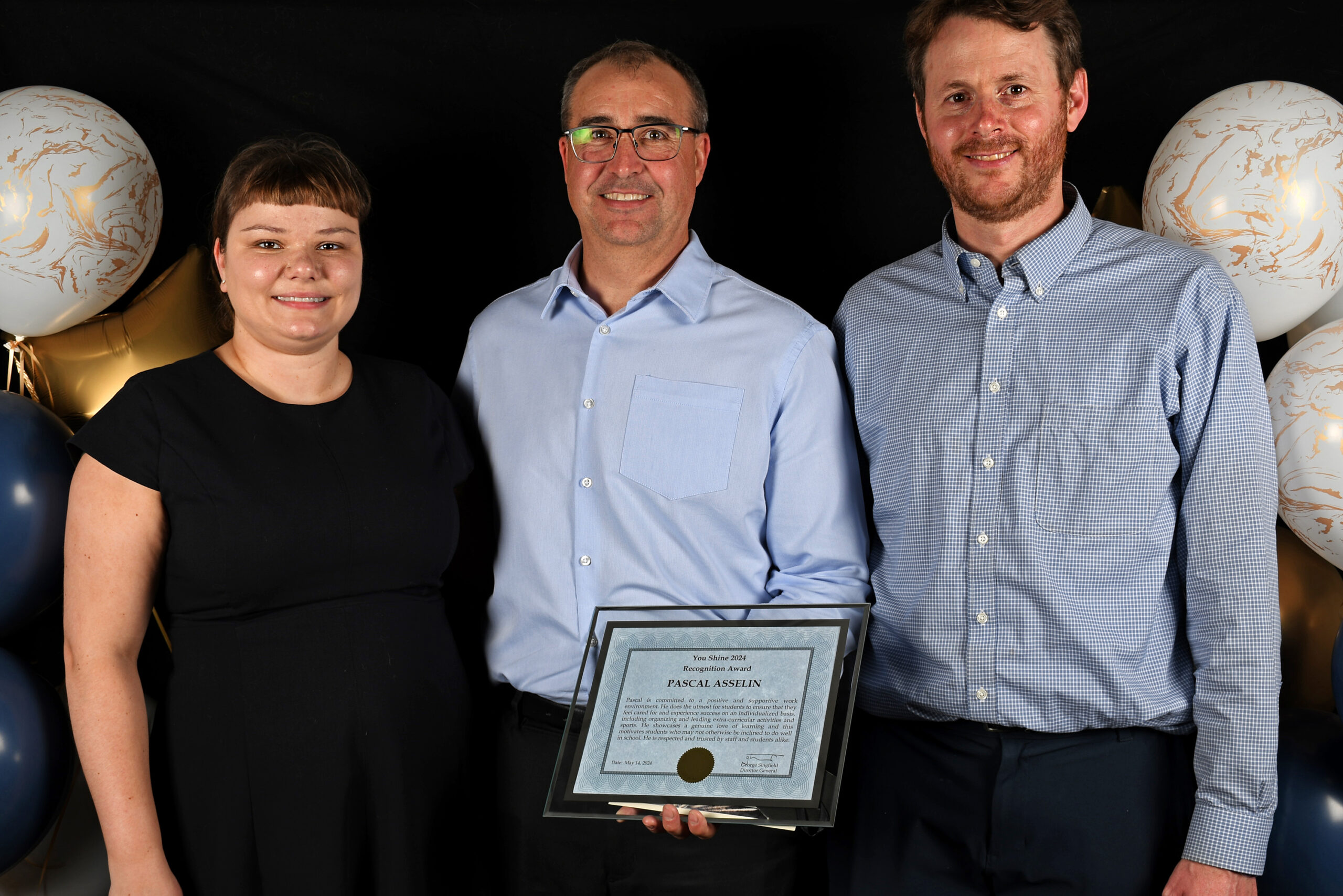 Photobooth style photos of the winners with their nominators